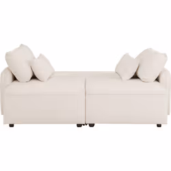 Sofa rozkładana FRIDOLIN - kremowa biel