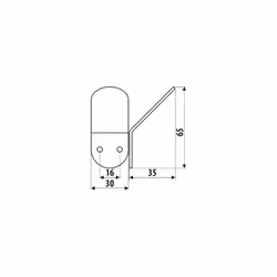 Wieszak WS05 - szary kubanit strukturalny / wys. 65 mm GAMET