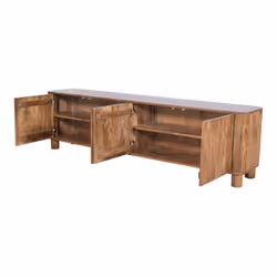 Szafka RTV drewniana 4-drzwiowa RIMINI RM-03-CR - mango caramel