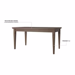 Stół rozkładany EVORA WM 92 160/240x90 - dąb Dunin
