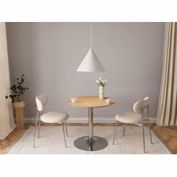 Stół okrągły IBIZA 70 cm - dąb/chrom