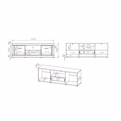 Szafka RTV 2-drzwiowa DORA 06 - dąb evoke