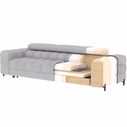 Sofa rozkładana 3-osobowa FESTELLO