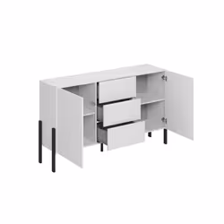 Komoda 2-drzwiowa z szufladami JUKON 43 150 cm - biały mat