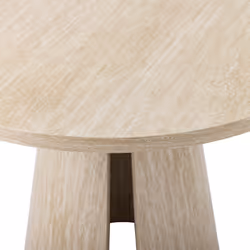 Stół okrągły AMES FSC®100% 90 cm - beżowy