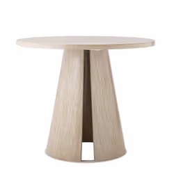 Stół okrągły AMES FSC®100% 90 cm - beżowy