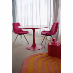 Stół okrągły SCHICKERIA 110 cm - różowy