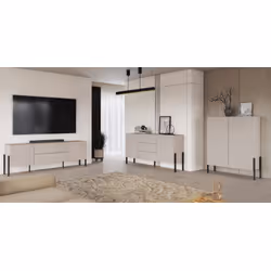 Komoda 2-drzwiowa z szufladami JUKON 26 180 cm - kaszmir