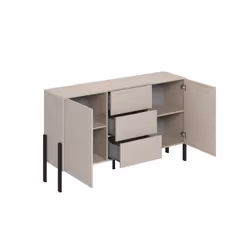 Komoda 2-drzwiowa z szufladami JUKON 43 150 cm - kaszmir