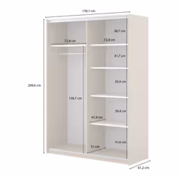 Szafa 2-drzwiowa NIVA 15 150 cm - dąb dunin