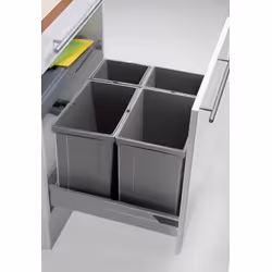 Kosz na odpady PULLBOY VARIO 600/ wys. 320/ 2x17+2x8 PEKA