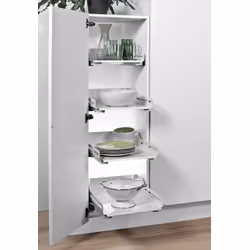 Półka wysuwana EXTENDO Libell 400 z prowadnicami/ biała PEKA