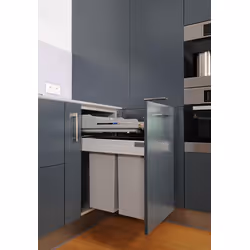 Półka wysuwana EXTENDO Libell 450 z prowadnicami/ szara PEKA