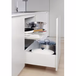 Półka wysuwana EXTENDO Libell 500 z prowadnicami/ biała PEKA