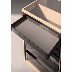 CONERO Inside H 72 - szuflada wewnętrzna ze szkłem/ 860-920 mm/ gł.475 mm/ czarny PEKA