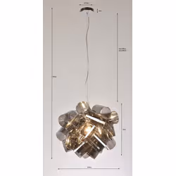 Lampa wisząca TUBES - srebrny