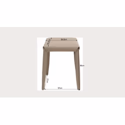 Taboret MONZA ekoskóra - ciemny szary
