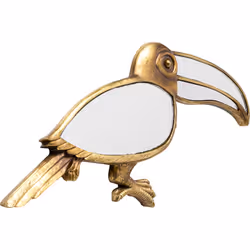 Dekoracja ścienna TOUCAN MIRROR - złoty