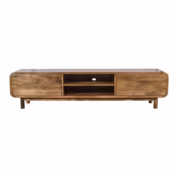 Szafka RTV drewniana z szufladami BARCELONA BC-05-CR 210 cm - mango caramel