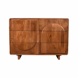 Komoda drewniana z szufladami EDYNBURG ED-03-MWL - mango orzech włoski