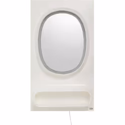 Lustro ścienne z oświetleniem i półką AERO LED 80x141 - biały