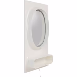 Lustro ścienne z oświetleniem i półką AERO LED 80x141 - biały