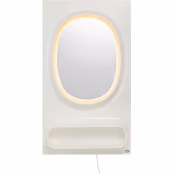 Lustro ścienne z oświetleniem i półką AERO LED 80x141 - biały