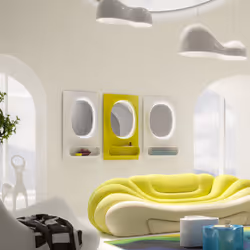 Lustro ścienne z oświetleniem i półką AERO LED 80x141 - zielony