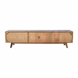 Szafka RTV drewniana z dwiema szufladami STOCKHOLM ST-02-CR 180 cm - mango caramel