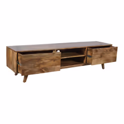 Szafka RTV drewniana z dwiema szufladami STOCKHOLM ST-02-CR 180 cm - mango caramel