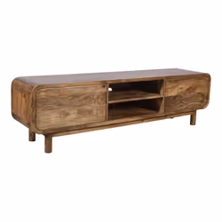 Szafka RTV drewniana z szufladami BARCELONA BC-06-CR 180 cm - mango caramel