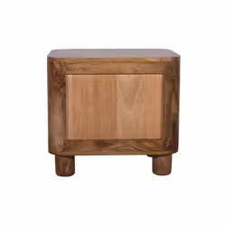 Szafka nocna drewniana z szufladami RIMINI RM-09-CR - mango caramel