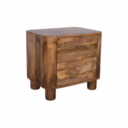 Szafka nocna drewniana z szufladami RIMINI RM-09-CR - mango caramel