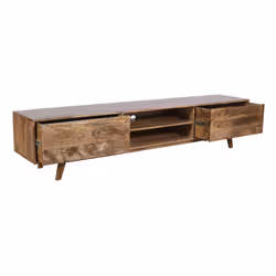Szafka RTV drewniana z dwiema szufladami STOCKHOLM ST-01-CR 210 cm - mango caramel