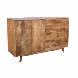 Komoda drewniana 2-drzwiowa STOCKHOLM ST-21-CR 6 szuflad - mango caramel