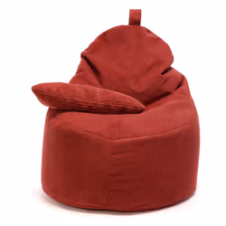 Fotel z poduszką YOKO Sztruks SZ94 - czerwony