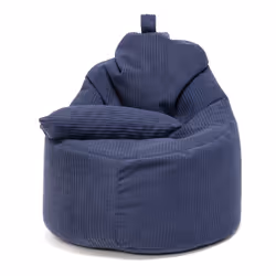 Fotel z poduszką YOKO Sztruks SZ95 - niebieski