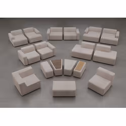 Sofa modułowa narożna ENJOY z pufą