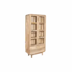 Witryna drewniana 2-drzwiowa z szufladami BARCELONA BC-07-MN - mango naturalne
