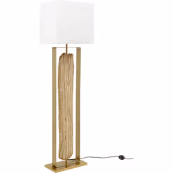 Lampa podłogowa NATURE STEM - złoty/naturalny