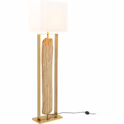 Lampa podłogowa NATURE STEM - złoty/naturalny