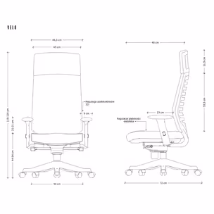 Fotel biurowy VELO - czarny BL418