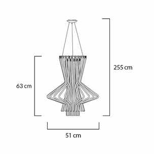 Lampa wisząca STRAW - szary