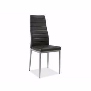 Krzesło tapicerowane H-261 bis ekoskóra - aluminium/czarny