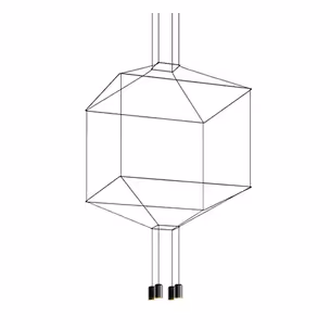 Lampa wisząca FLUSSO 4 - czarny