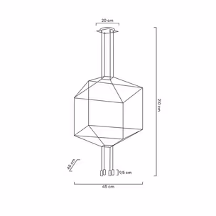 Lampa wisząca FLUSSO 4 - czarny