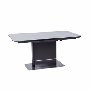 Stół rozkładany PALLAS 160/210x90 - efekt marmuru/czarny mat