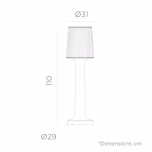 Lampa ogrodowa CARMEN 110 B biała - LED, wbudowana bateria