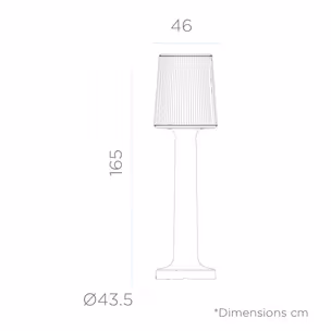 Lampa ogrodowa CARMEN 165 B biała - LED, wbudowana bateria