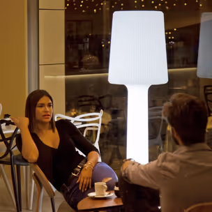 Lampa ogrodowa CARMEN 165 B biała - LED, wbudowana bateria